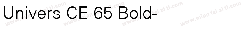 Univers CE 65 Bold字体转换